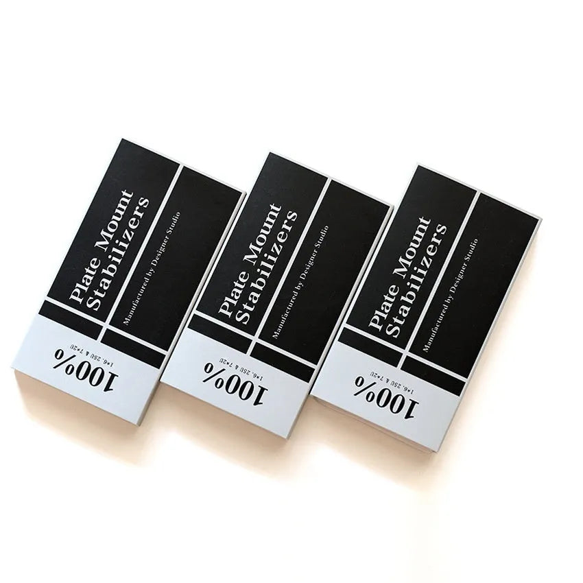 Keyboard stabiliser set with black and milky white 6.25U and 7U satellite axes for mechanical keyboard assembly