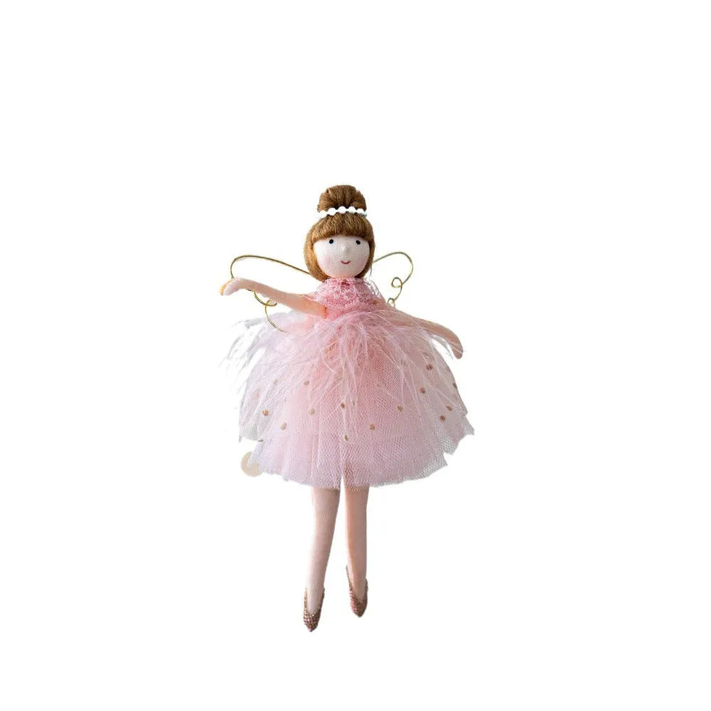 Pink or white cloth plush ballet girl angel doll pendant toy with modern simplicity style