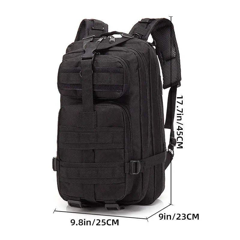 Large khaki hiking backpack with air pillow belt system showing main compartment and straps