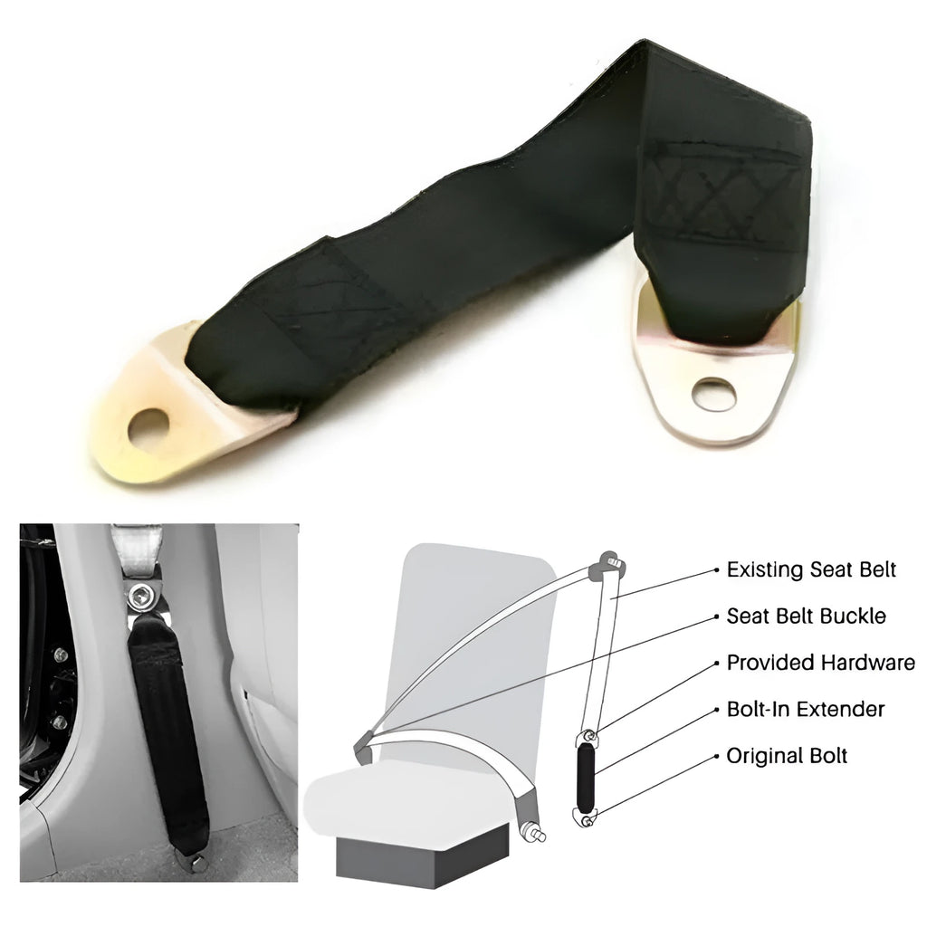 Polyester door latch and door stop fixing belt with included screws and nuts for installation