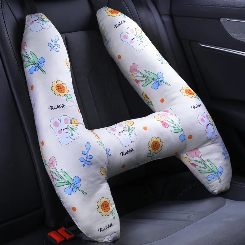 55x70cm automotive car sleeping pillow with floral skirt rabbit print design