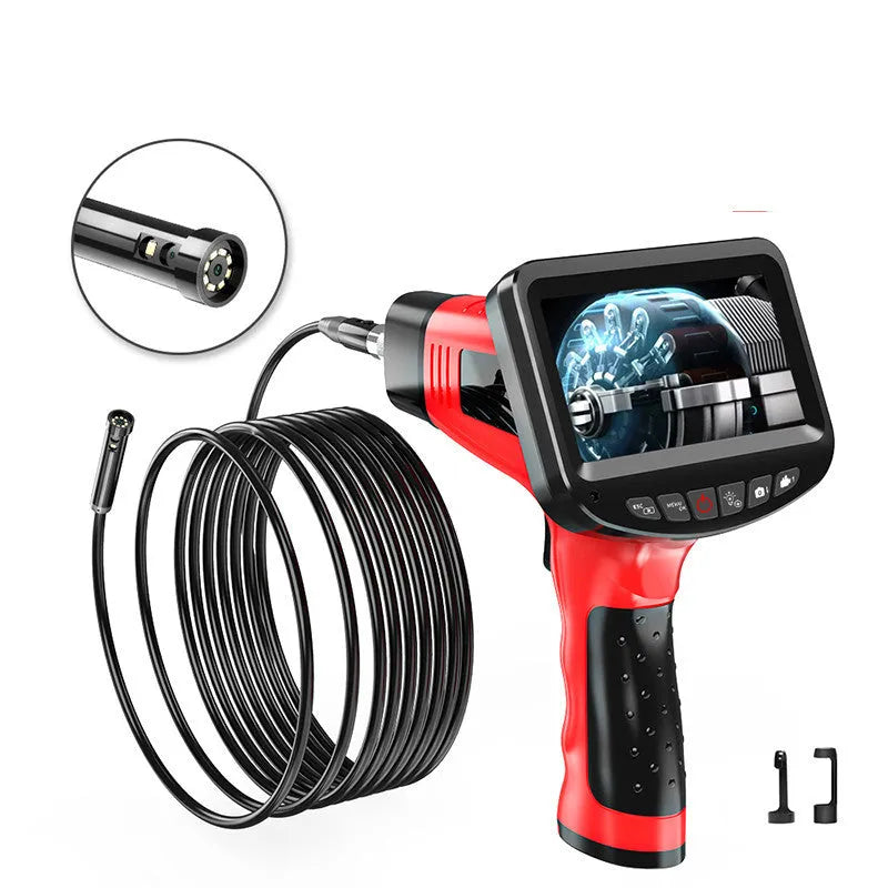 8.5mm dual-lens endoscope camera with choice of snake pipeline or hard-wire cable.