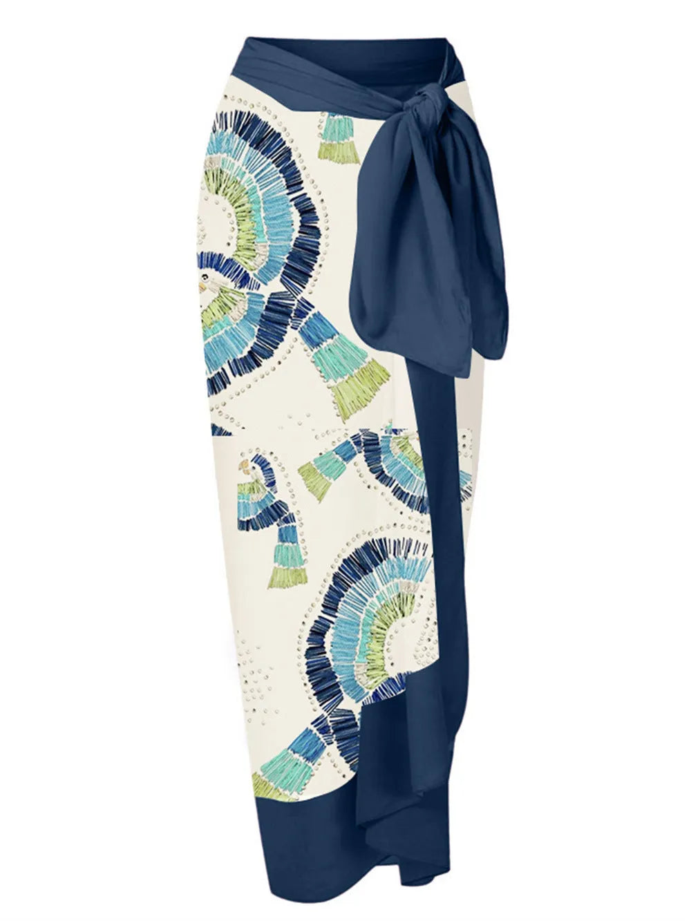 White women's one-shoulder swimsuit with a textured large lotus leaf design and double-layer construction.