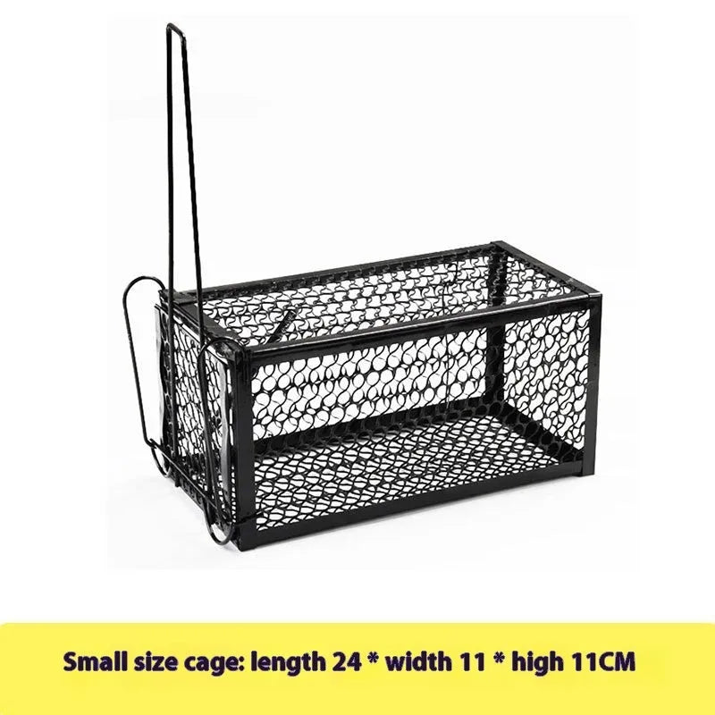 Automatic mouse trap cage for indoor rodent control available in multiple sizes