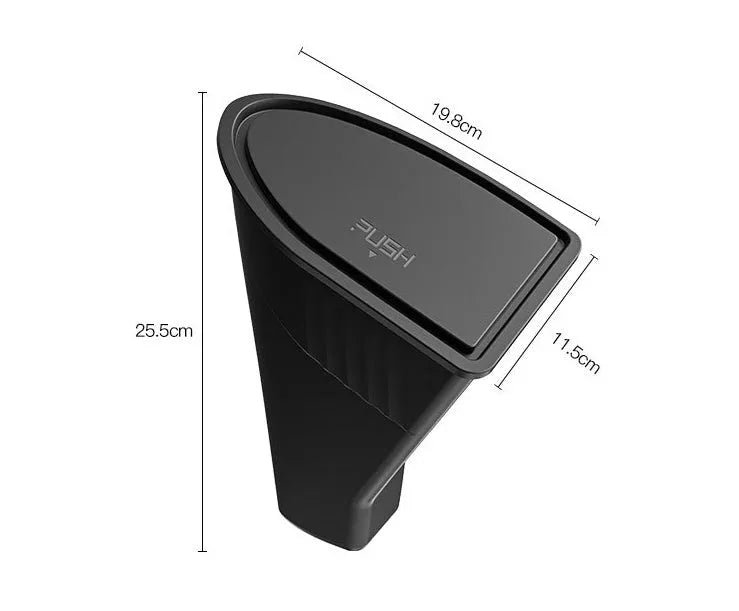 Black ABS car door trash cans for Tesla Model Y front door pockets