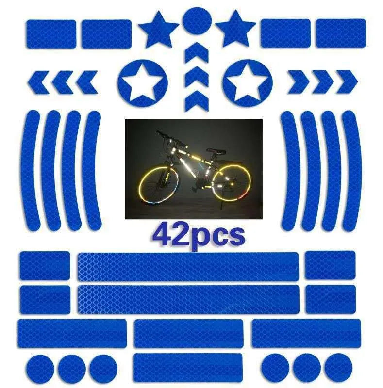 Bicycle reflective safety tape with geometric grid pattern in four colour options