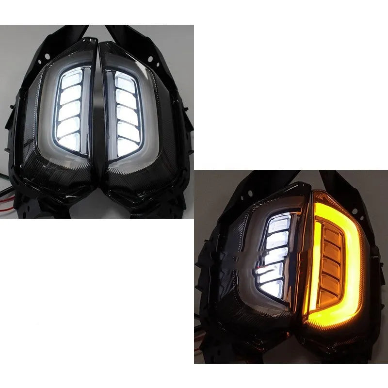 Yamaha NMAX155 LED turn signal light in white yellow, blue yellow, or red yellow colour.