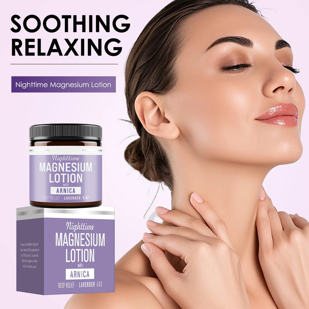 Magnesium Body Butter Cream 150ml in 7.1cm x 7.1cm x 6.0cm jar