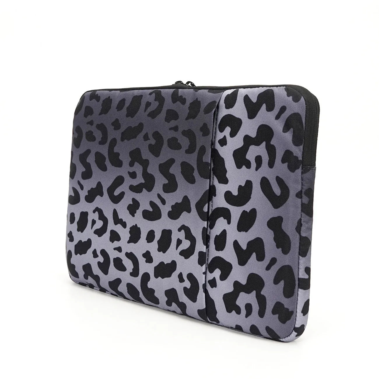 Leopard print laptop sleeve for 13-inch and 15.6-inch devices with waterproof anti-shock protection