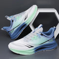 Men's low-top casual shoes in gray-green with mesh upper and rubber sole