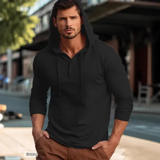 Cotton pullover hoodie for youth in dark blue, apricot, black, blue, white, or light green.