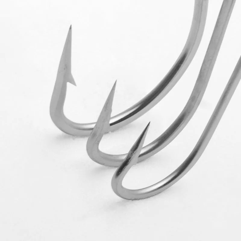 Stainless steel sea fishing hooks for ocean boat fishing in multiple specifications