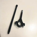 Square polyester car flag on plastic handlebar flagpole for bicycle mounting