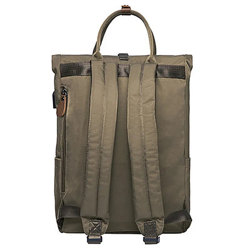 Casual polyester backpack with computer compartment shown in dark grey colour