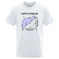 Cotton t-shirt with Hippotenuse Opposite Adjacent mathematics design in loose fit