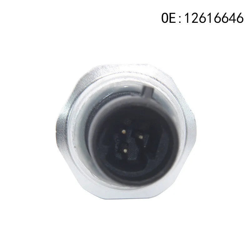 GM fuel pressure sensor with silver metal housing and part numbers 12616646 12677836 D1846A