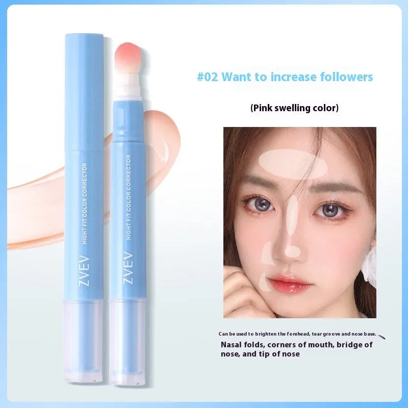 Concealer pen with sponge brush head containing 1.5g of cream in three colour options for skin coverage