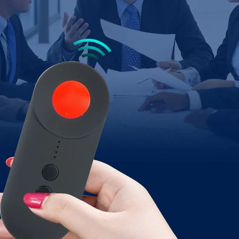 Black GPS and WiFi signal detector with Micro USB port showing compact 93.8mm length