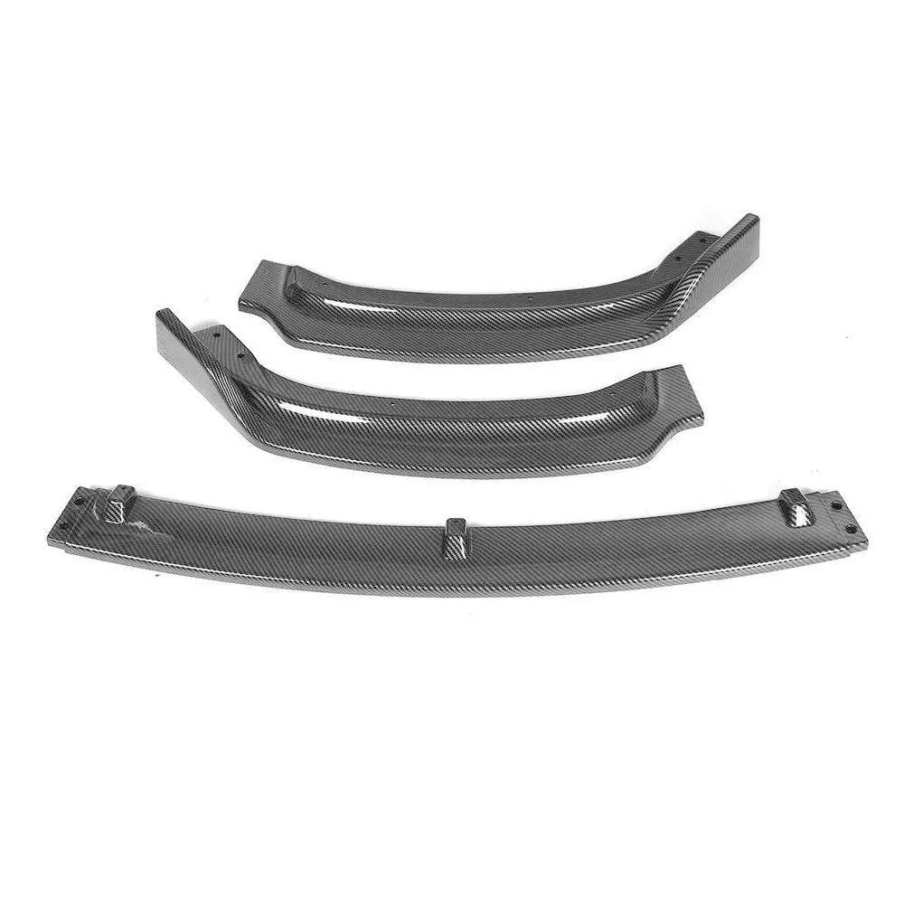 BMW 3 Series F30 F35 front bumper spoiler lip in black polypropylene, 96 cm long
