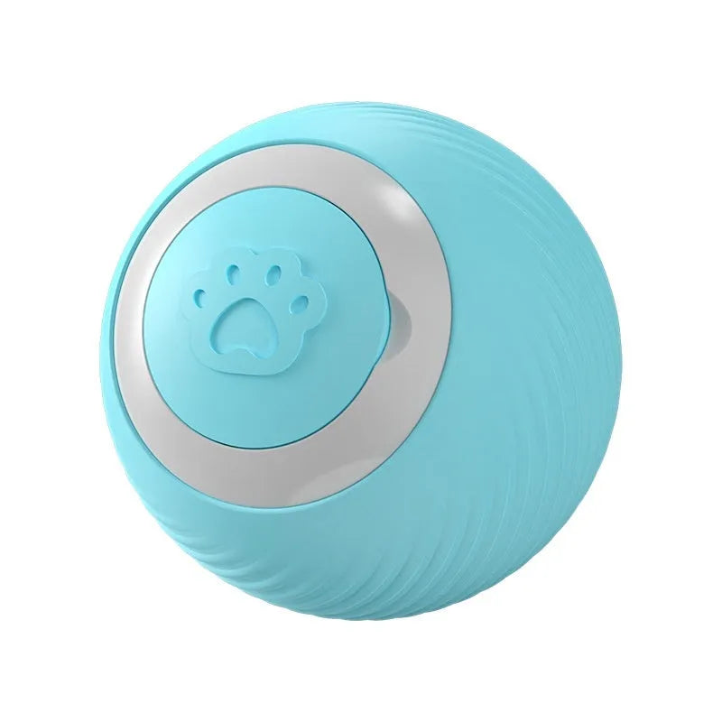 Smart cat teasing ball toy automatic rolling ball rechargeable silicone ABS blue normal style
