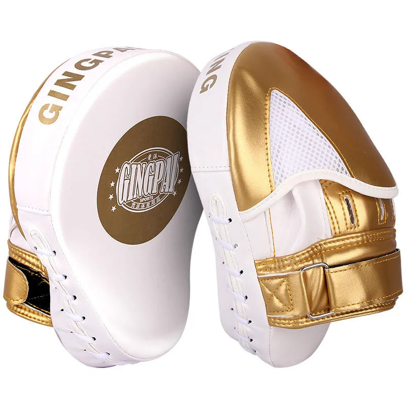 Vertical portable boxer sanda baffle target in gold or green PU leather for martial arts training