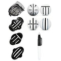 Outdoor golf scriber putter alignment tool with four plastic scribers and drawing pen