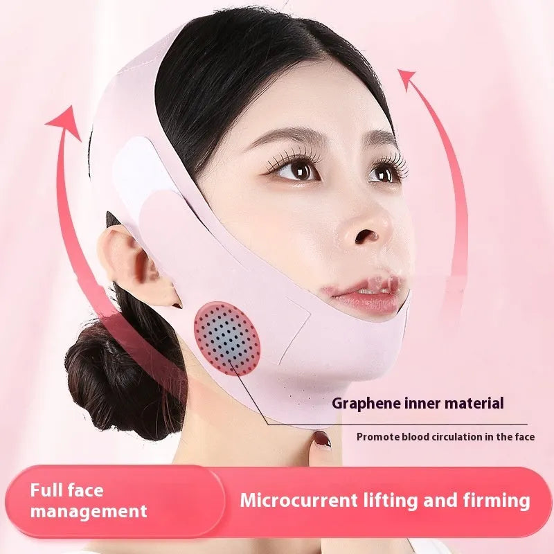 Small V face shaping lifting mask in purple or green with 9.0 graphene fabric