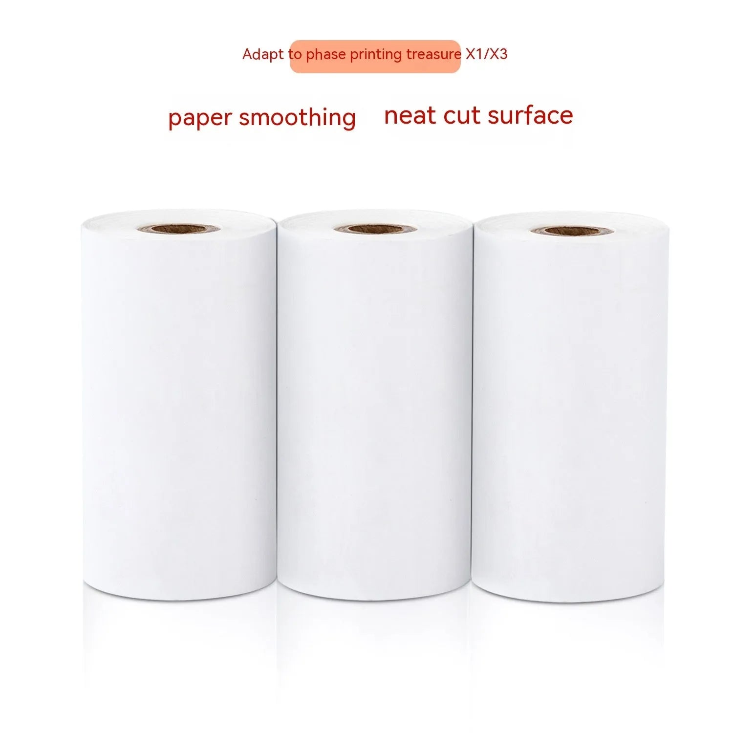 Three rolls of 57mm x 30mm thermal paper for small thermal printers