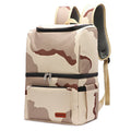 Blue double-layer insulated backpack cooler with large main compartment and external pockets.