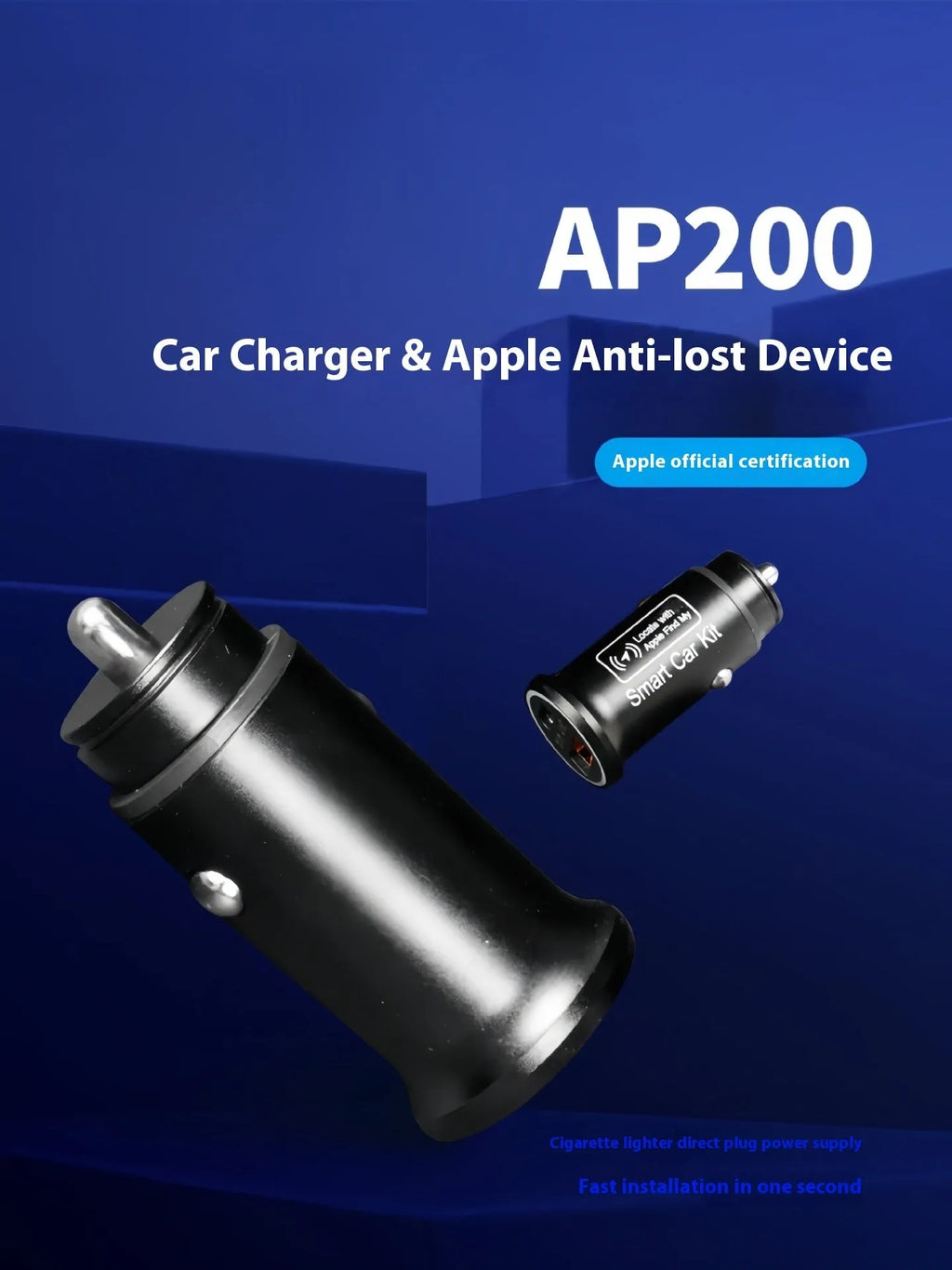 Black car charger GPS locator device for vehicle tracking with ABS plastic construction