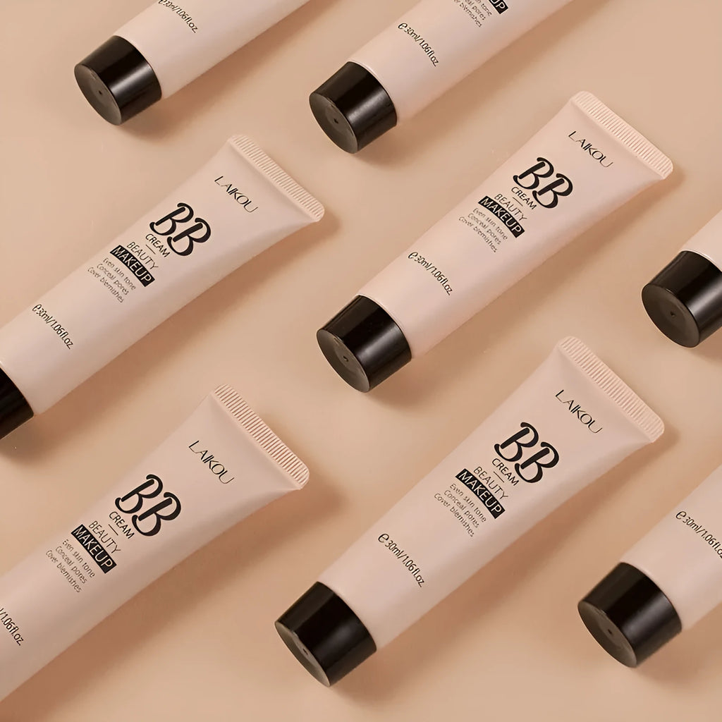 Natural Makeup Hose BB Cream 30ml tube in nine shade options from light to dark.