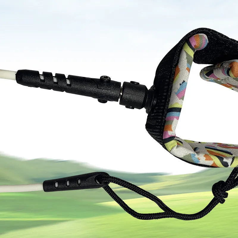 Surfboard hand holding rope showing high elasticity construction with 50kg tension strength