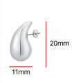 Copper geometric water drop earrings in 24K gold electroplated finish, 4.3x2.4cm size