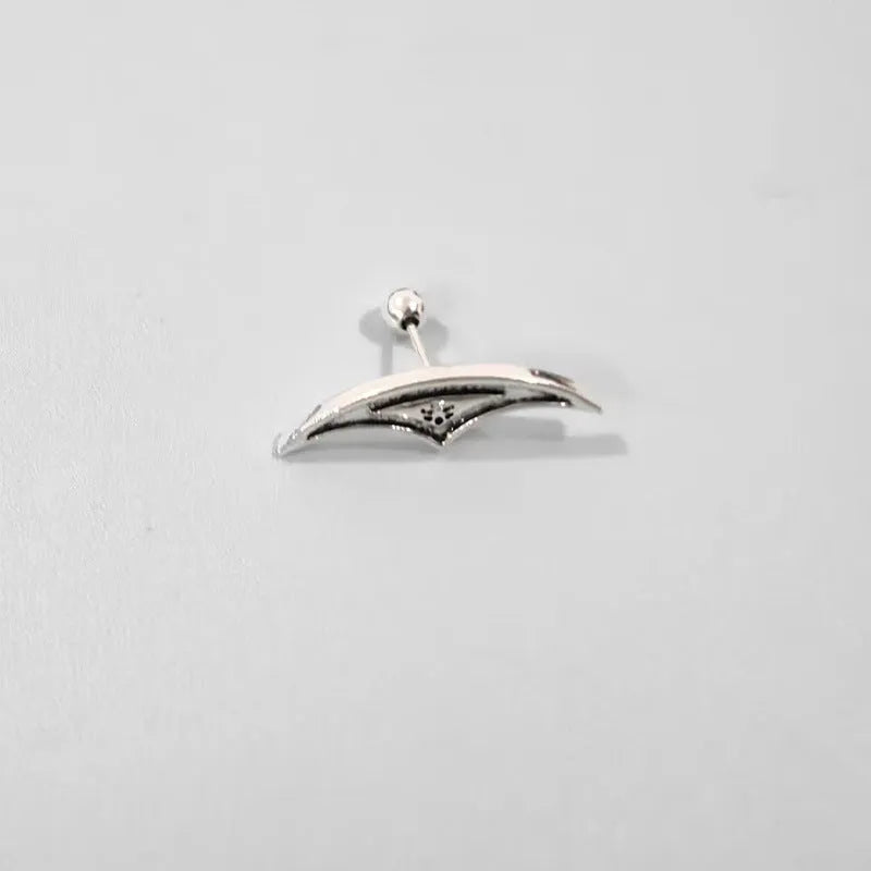 Geometric spider web design metal stud earrings in a gold electroplated finish.