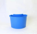 A black, red, blue, or pink polypropylene car wash bucket with a handle.
