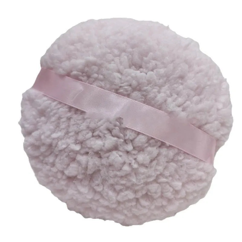 Oversized plush dry powder puff for face makeup application