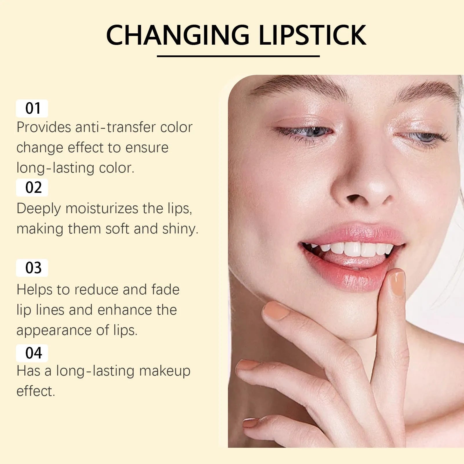 Gold foil effect nourishing lipstick with 3.5g content in square packaging