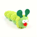 Green interactive plush cat toy pillow measuring 24cm with sports design