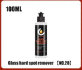 Glass oil film cleaning cream container showing paste formulation for car windows