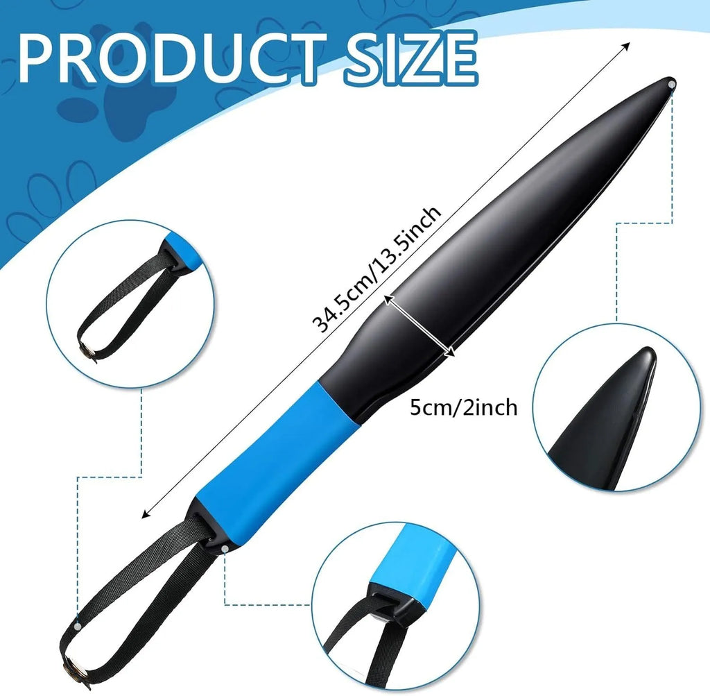 Dog break stick training tool with blue handle for small medium dogs bite prevention