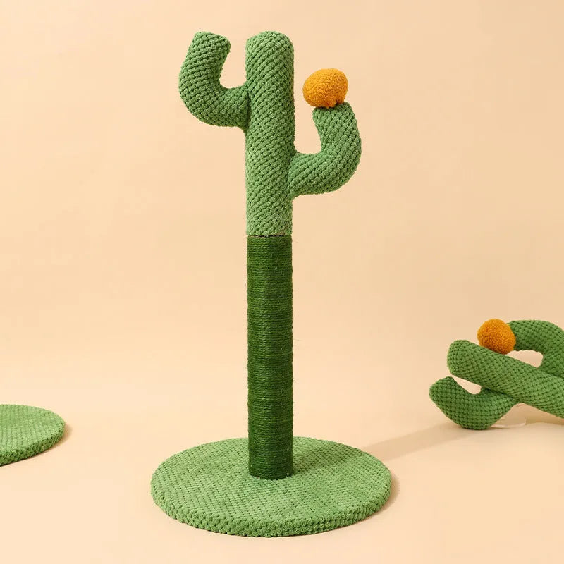 Masson Cactus design cat scratch board and climbing frame with sisal scratching surfaces.