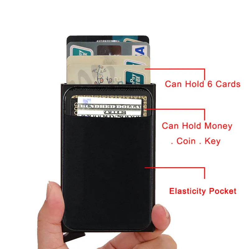 Aluminium alloy metal credit card holder with frosted finish in multiple colour options