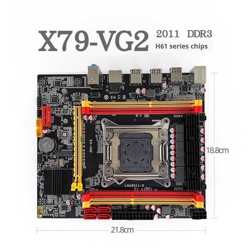 X79-VG2 desktop motherboard with LGA 2011 socket and PCI Express 16X slot