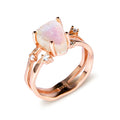 925 silver irregular triangle moonstone ring in rose gold, white gold, or yellow gold finish
