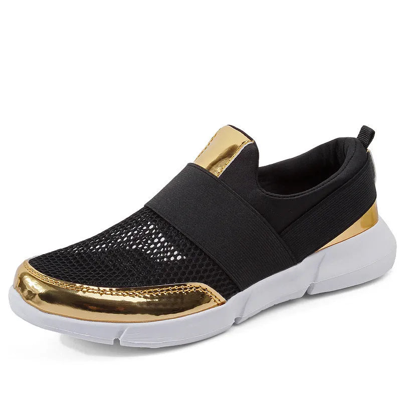 Women's low-top casual sneakers in blue with mesh detail and a PU midsole.