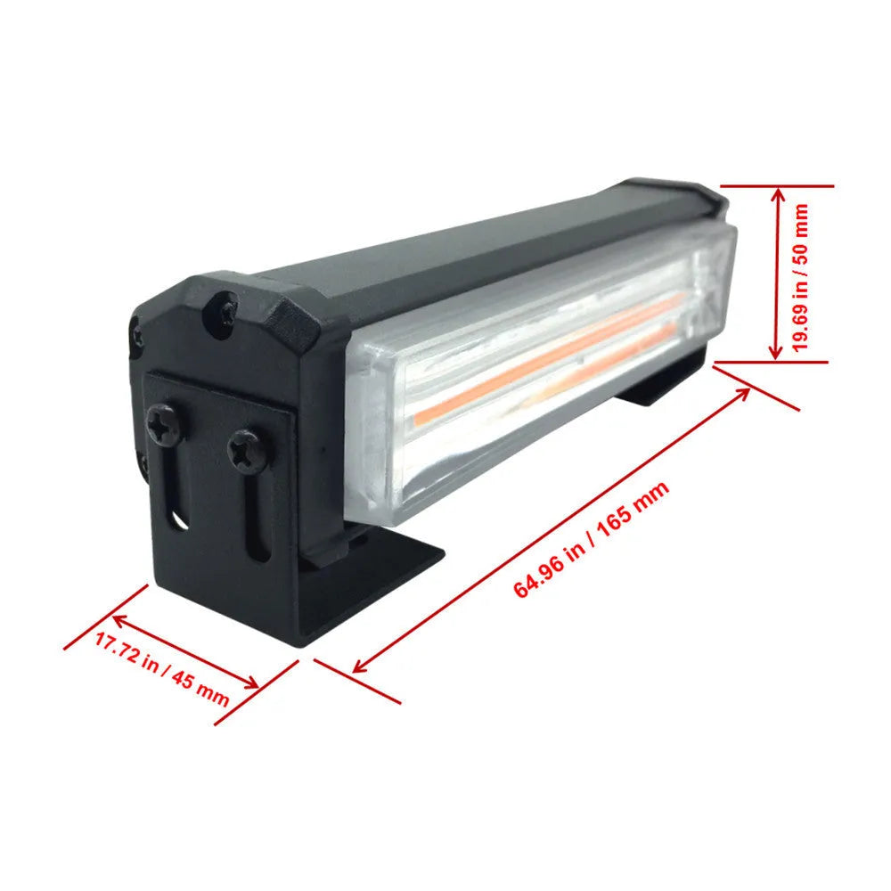 Yellow strobe warning light with aluminium alloy housing and 160mm diameter