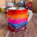 Painted bookmark themed synthetic resin decorative cup in American style.