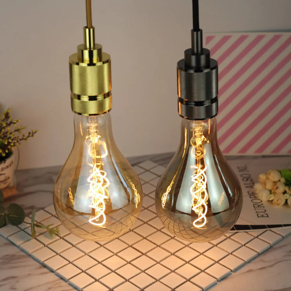 Double helix LED soft light strip measuring 110mm by 200mm with gold A110 power supply option