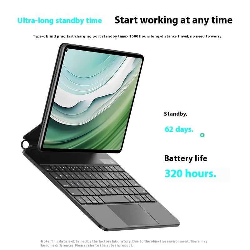 Miaocontrol Pro11 magnetic wireless keyboard cover for Huawei Matepad 11 tablet in black colour