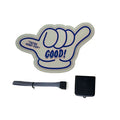 Small luminous wall stickers with various designs including words and symbols, with driver and connecting line